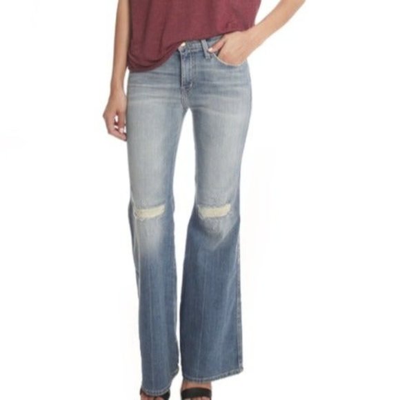 Current/Elliott Flare Jeans Retro 70's Jeans The Girl Crush High Waisted Sz 26 - Picture 2 of 9